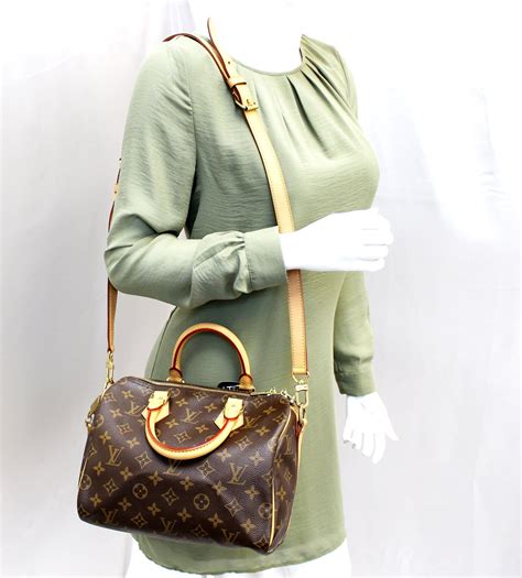 louis vuitton speedy bandouliere monogram 25 brown|lv speedy 30 with strap.